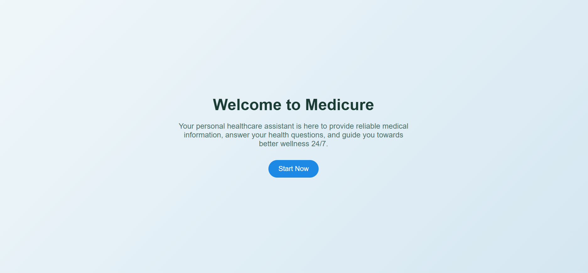 Welcome Page